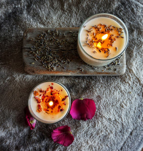 Floral  Topped Candles