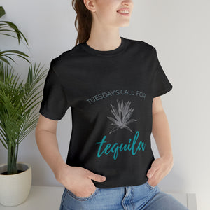 Tuesday's Call For Tequila Short Sleeve Tee - Agave Design