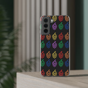 Rainbow Hop Black Flexi Phone Cases