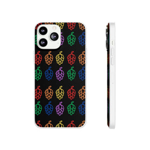Rainbow Hop Black Flexi Phone Cases