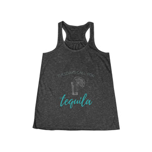 Women's Tuesday's Call for Tequila Flowy Racerback Tank - Shot Glass Design